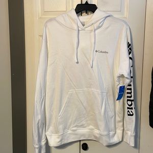 Columbia hooded sweatshirt white